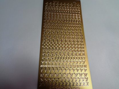 Alphabet Upper Case Gold Peel Off Stickers