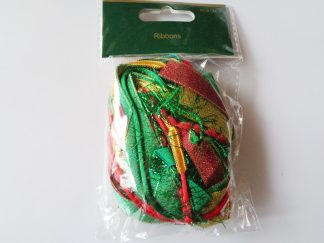 Red, Gold & Green Mixed Ribbon Pack approx 10 metres
