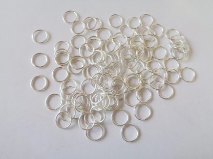 8mm Silver Plated Jump Rings