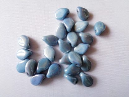 5mm x 7mm Czech Pip Pressed Glass Beads Alabaster Purple/Grey