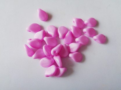 5mm x 7mm Czech Pip Pressed Glass Beads Pastel Light Violet Silk Matt