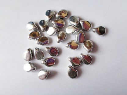 5mm x 7mm Czech Pip Pressed Glass Beads Jet Labrador