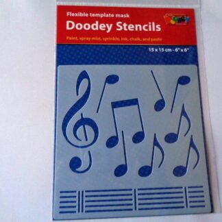 Stencil 15 cm x 15 cm Music Notes