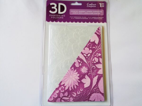 3D Embossing Folder Country Garden - Downland Crafts