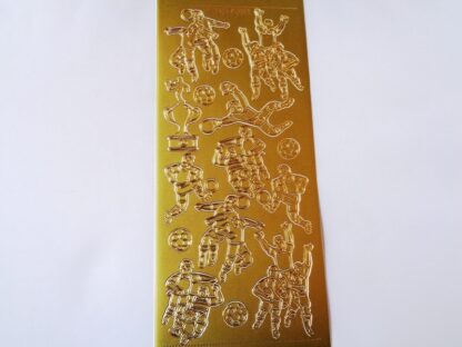 Football/Soccer Peel Off Stickers Gold