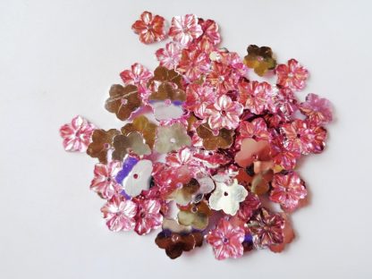 75 x 12mm Acrylic Petal Flowers Pink