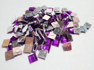 100 x 8mm Acrylic Squares Purple