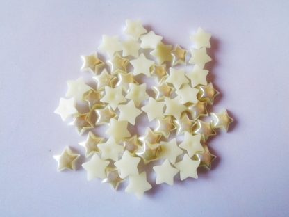 50 x 10mm Pearl Stars Ivory