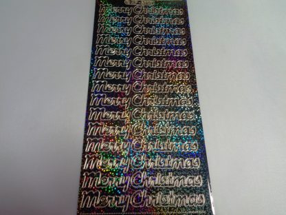 Merry Christmas 2 Holographic Smoke Peel Off Stickers