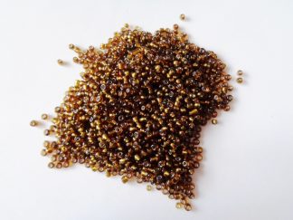 2mm Size 11/0 Silver Lined Seed Beads Brown (approx 20g)