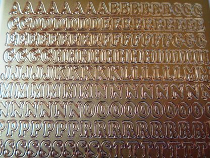 Alphabet and Number Mixed Small Peel Off Stickers Gold