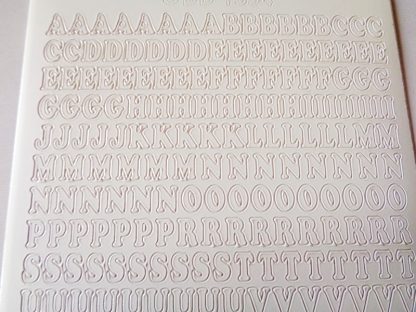 Alphabet and Number Mixed Small Peel Off Stickers White
