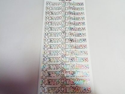 Merry Christmas 1 Peel Off Stickers White Rainbow Multi Coloured