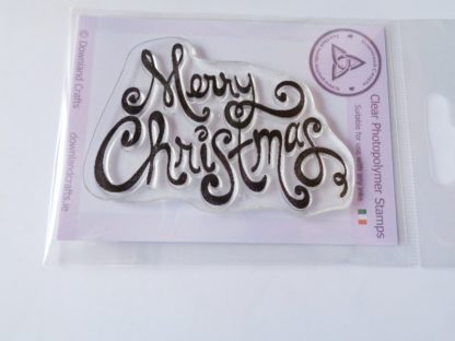 Scroll Merry Christmas A7 Clear Photopolymer Stamp