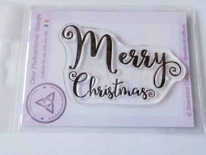 Curly Merry Christmas A7 Clear Photopolymer Stamp