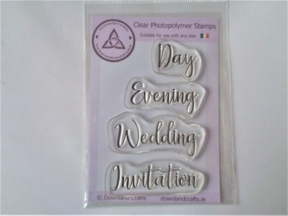 Wedding Invitation Words Stamp Set - A7 Clear Photopolymer