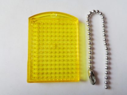 Yellow Pixelhobby Keyring Baseplate With Chain