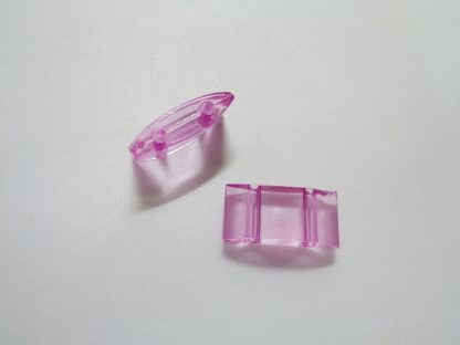 Pack of 25 Lilac 2 Hole Acrylic Carrier Beads