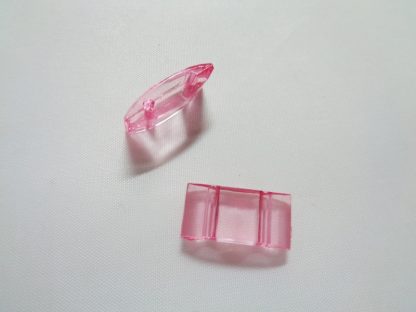Pack of 25 Light Pink 2 Hole Acrylic Carrier Beads