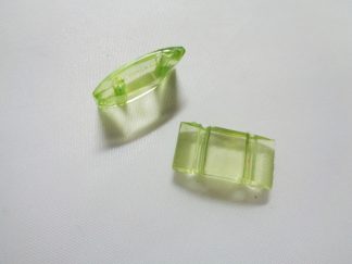 Pack of 25 Green 2 Hole Acrylic Carrier Beads