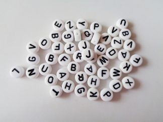 Alphabet Beads - Black Letters