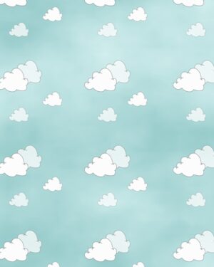 Blue Sky With Clouds Backing Paper