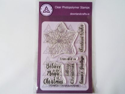 Christmas Poinsettia A6 Clear Photopolymer Stamp Set