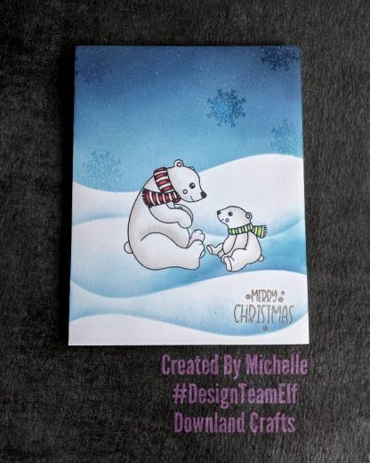 Polar Christmas Stamp Set Card Sample