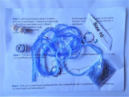 Russian Spiral 4 - Blue Bracelet Beading Kit