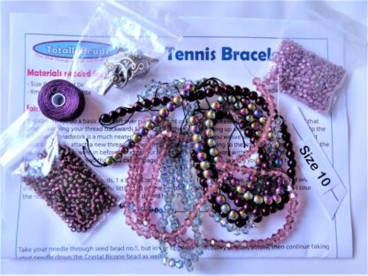 Tennis Bracelet - Purple Rainbow Beading Kit
