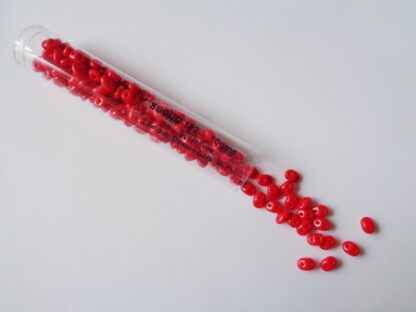 Superduo Beads - Opaque Coral Red
