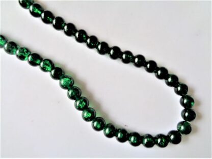 8mm Crackle Beads - Emerald