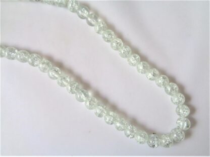 8mm Crackle Beads - Crystal