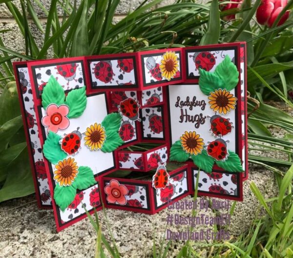Ladybug Hugs A6 Stamp Set Card Sample