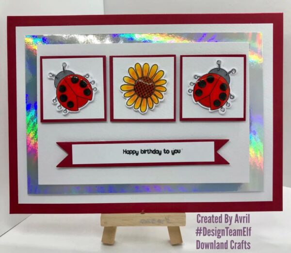 Ladybug Hugs A6 Stamp Set Card Sample