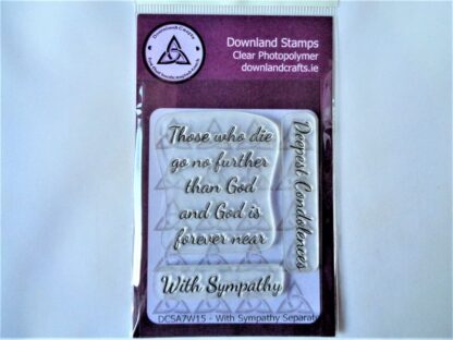 With Sympathy Separate Stamp Set - A7 Clear Photopolymer