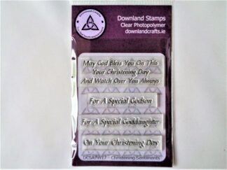 Christening Sentiments Stamp Set - A7 Clear Photopolymer