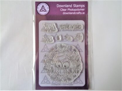 Owl Wreath Stamp Set - A6 Clear Photopolymer