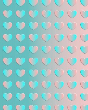 Gradient Hearts Friday Freebie Printable Paper Download