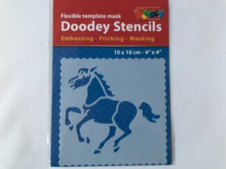 10cmx10cm Prancing Horse Stencil