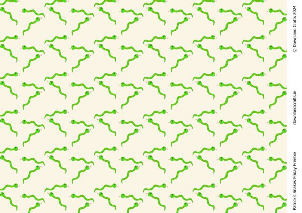 Patrick's Snakes Friday Freebie Printable Paper Download