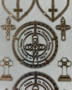 Rosary Crosses Transparent Gold
